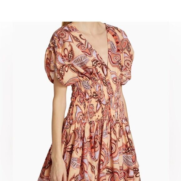 ALC Luna Smocked Printed Mini Dress NWT size 8 $ 495.00 - Picture 5 of 10